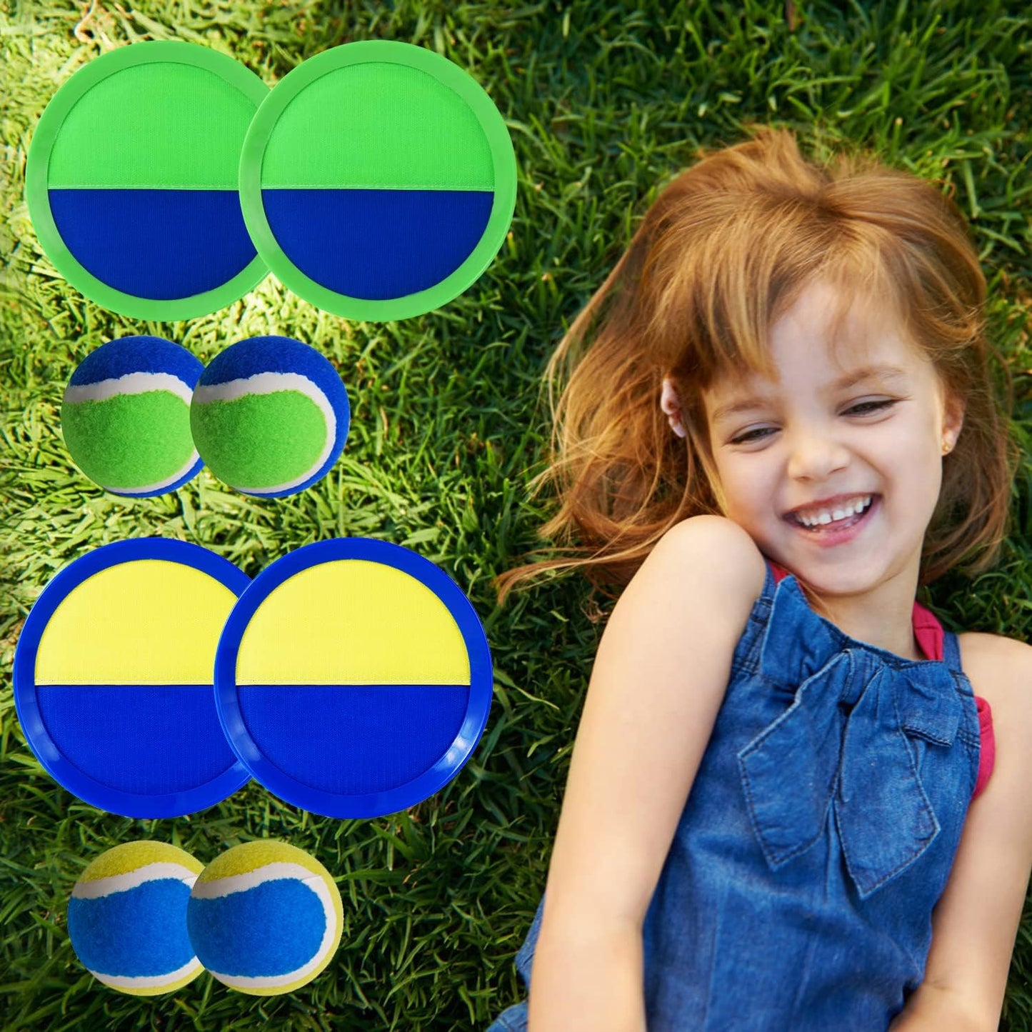 Jogo Catch Ball para crianças - brinquedos de praia, jogos de arremesso de gramado no quintal - Versão atualizada Jogue bolas pegajosas e brinquedos de pegar jogo para crianças, meninos, meninas, adultos, família, presentes externos