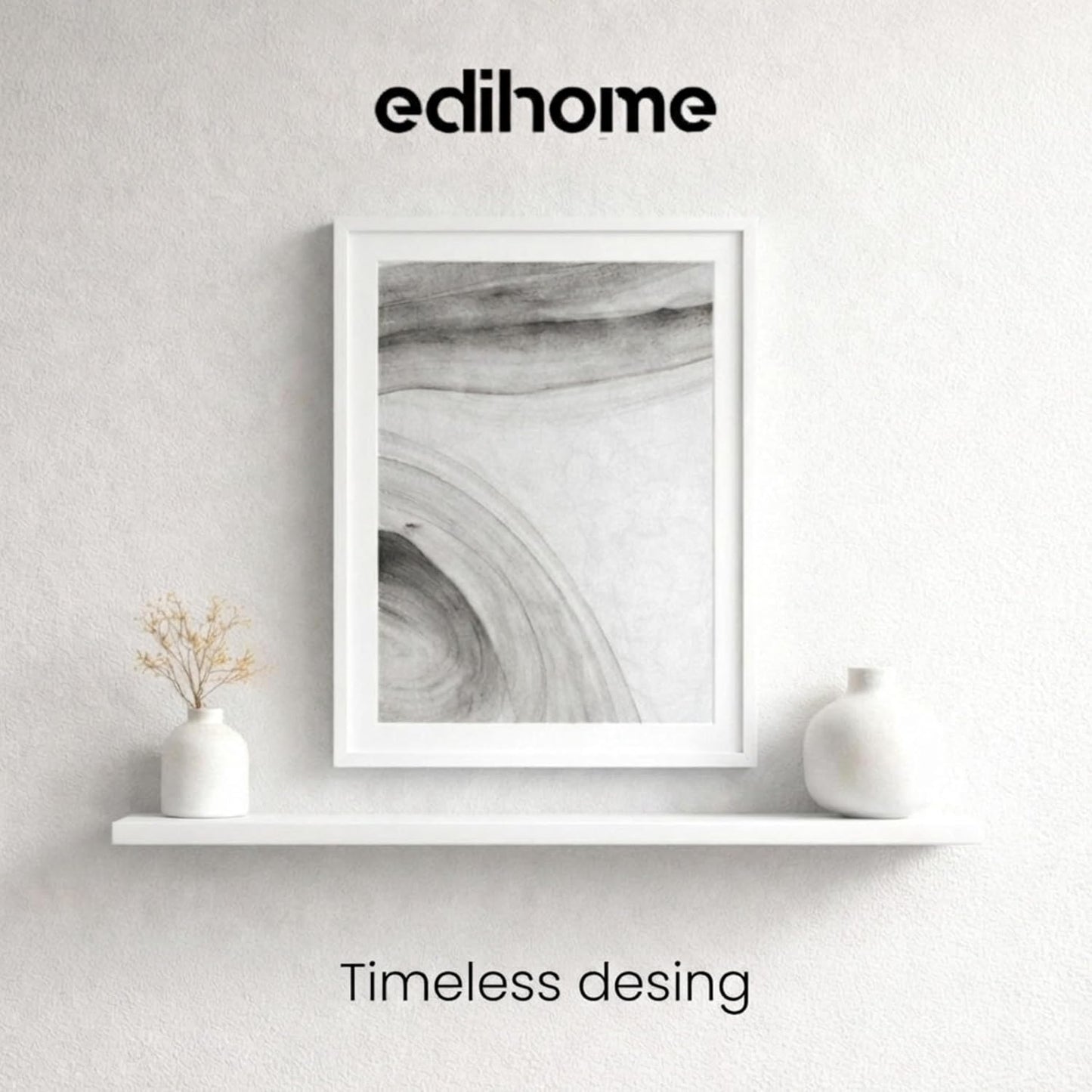 edihome, Molduras para fotos A3, (1 unidade), 29,7 x 42 cm, de madeira, folha acrílica, para título universitário, poster, fotos casamento, comunhão, diplomas (branco - 1 unidade)