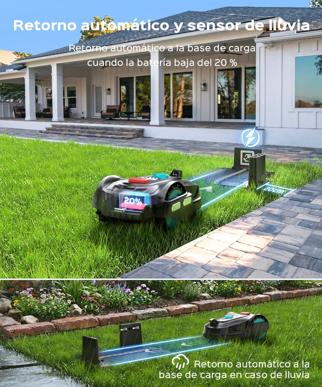 YARDCARE M800Plus Robot corta-relvas sem cabo perimetro, máximo 800 m²,