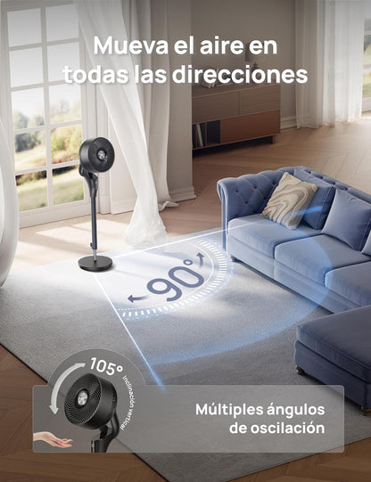 Dreo Ventilador de pé inteligente 23 dB, alcance de 24 m, volume de ar 1200 m³/h