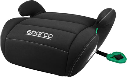 Sparco Elevador infantil de assento de carro preto i-Size para meninos e meninas.
