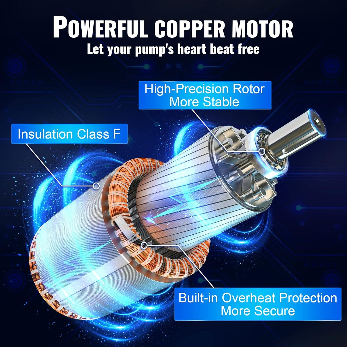 VEVOR Bomba de poço profundo motor de 750 W bomba