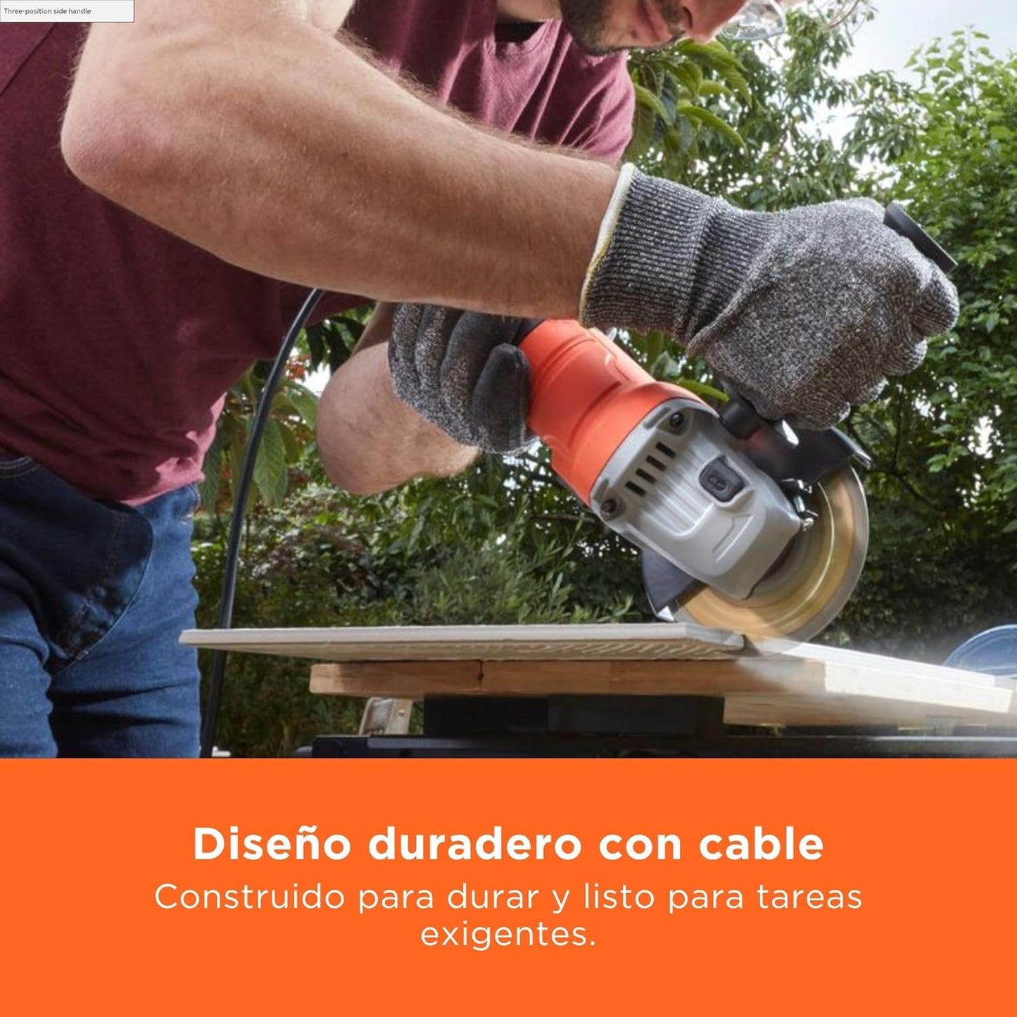 BLACK+DECKER Rebarbadora angular compacta com cabo de 15 mm 710 W, BEG010-QS,