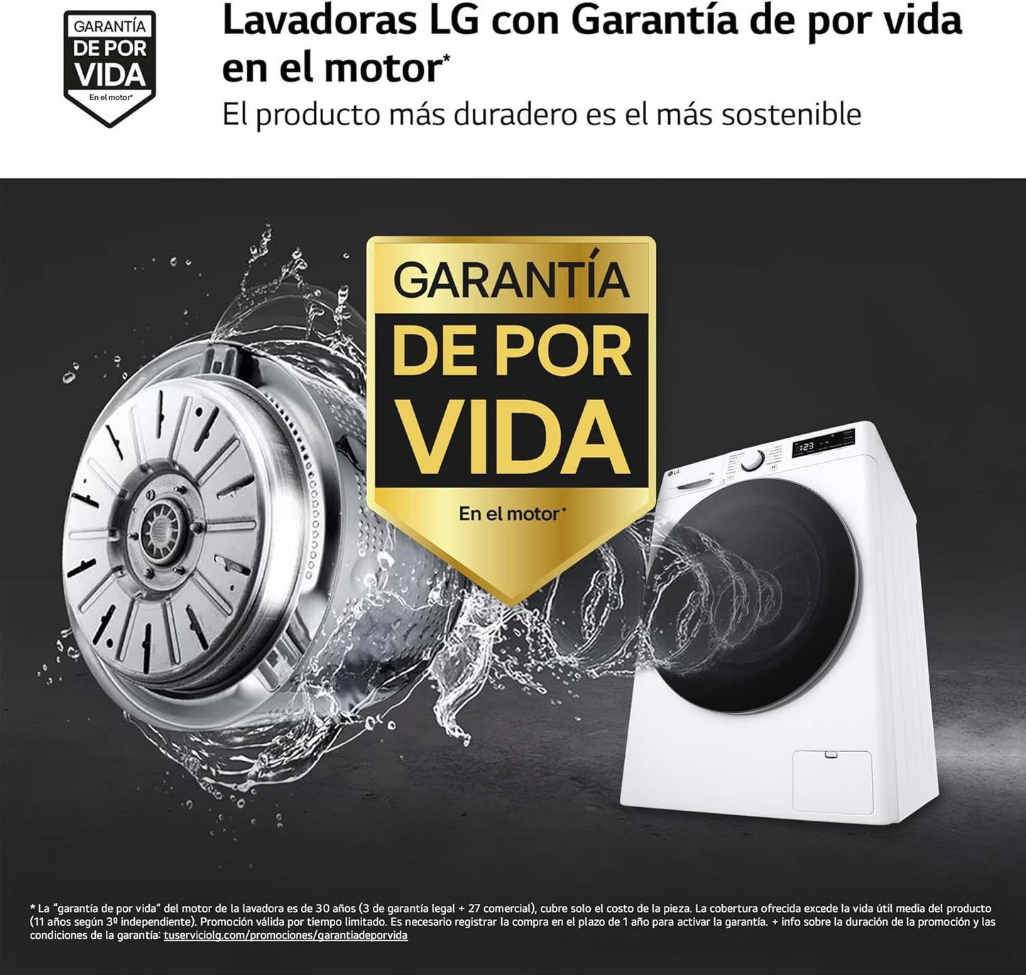 LG F4WR6010A1W - Máquina de lavar Inteligente, 10kg,