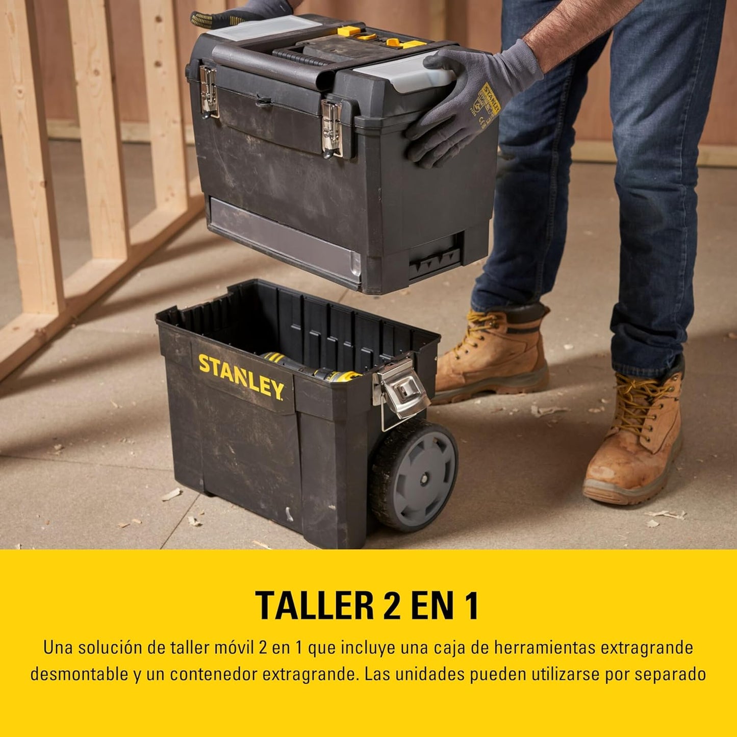 STANLEY Mobile Work Centre Toolbox, oficina rolante 2 em 1