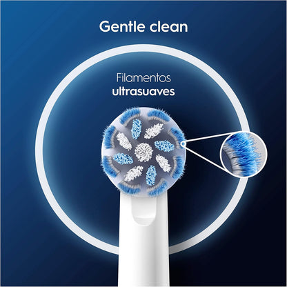 Oral-B Pro Sensitive Clean Peças sobresselentes originais para escova de dentes elétrica, conjunto de 12 cabeças, branco, originais (tamanho da caixa de correio)