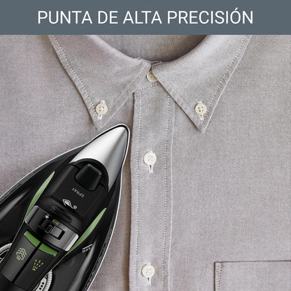 Rowenta Intelligence Force, Plancha de vapor, Golpe de vapor 190 g/min Potencia de 2700W, Suela Microsteam 400 HD 3D,