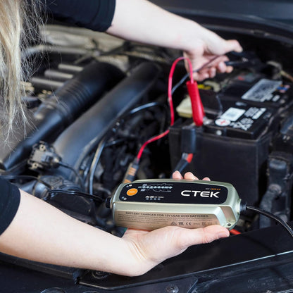 CTEK MXS 5.0, carregador de bateria 12 V 5 A com compensação de temperatura incorporada, carregador de bateria de carro e moto, carregador inteligente de baterias, mantenedor de bateria com opção de