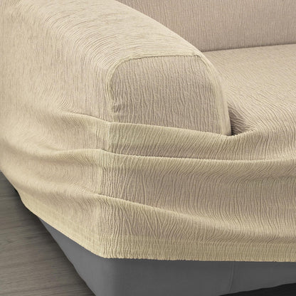 Martina Home Capa de sofá elástica modelo Emilia - cor bege, 3 lugares (170 a 220 cm)