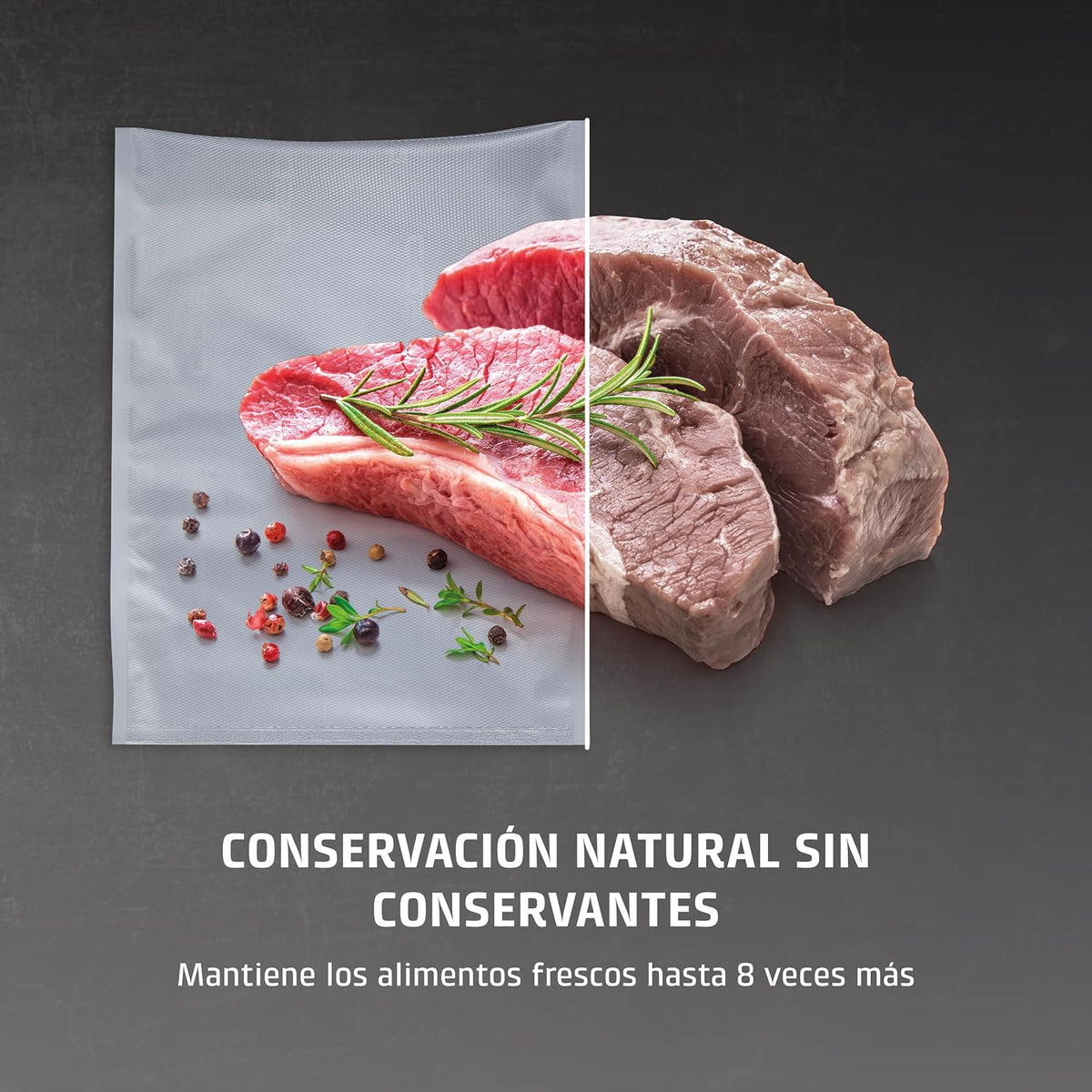 CASO VC 10 - Embaladora a vácuo doméstica compacta - máquina a vácuo de alimentos - costura de soldagem de 30 cm de comprimento e estável - Aplicação gratuita Food Manager - prateado