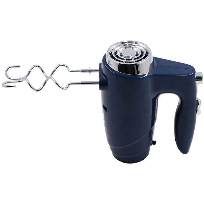 Batedor elétrico de batedeira manual com batedeira portátil de 5 velocidades para chicotear, misturar biscoitos, brownies, bolos e massa com 4 acessórios (azul)