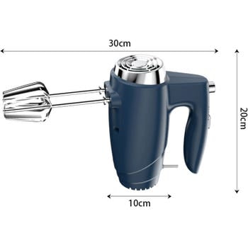 Batedor elétrico de batedeira manual com batedeira portátil de 5 velocidades para chicotear, misturar biscoitos, brownies, bolos e massa com 4 acessórios (azul)