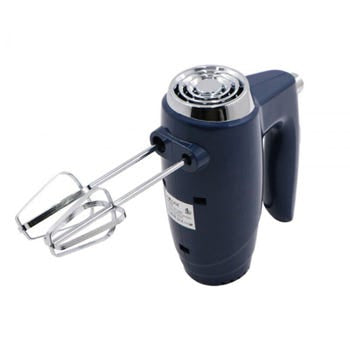 Batedor elétrico de batedeira manual com batedeira portátil de 5 velocidades para chicotear, misturar biscoitos, brownies, bolos e massa com 4 acessórios (azul)