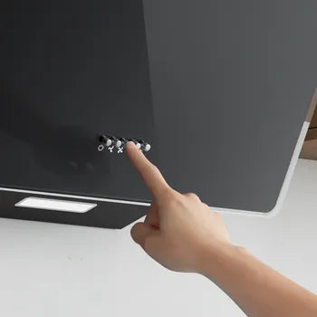 CIARRA Exaustor Inclinado 60cm 3 Velocidades 350m³/h Recirculação ou Extração Vidro Preto CD6750B