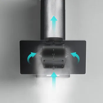CIARRA Exaustor Inclinado 60cm 3 Velocidades 350m³/h Recirculação ou Extração Vidro Preto CD6750B