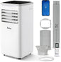 Karl home 10000BTU Unidade de Ar Condicionado Portátil com WiFi e Controle Remoto
AC Móvel 5 em 1, Refrigeração, Aquecimento, Desumidificador, Ventilador, Modo de Suspensão, Temporizador 24H, Kit de Janela Incluído, para Casa, Quarto e Escritório
