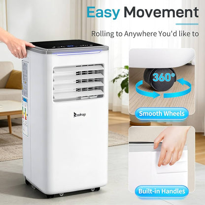 Karl home 10000BTU Unidade de Ar Condicionado Portátil com WiFi e Controle Remoto
AC Móvel 5 em 1, Refrigeração, Aquecimento, Desumidificador, Ventilador, Modo de Suspensão, Temporizador 24H, Kit de Janela Incluído, para Casa, Quarto e Escritório