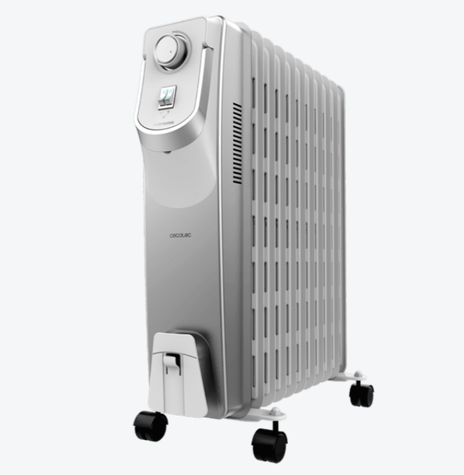 ReadyWarm 11000 Space 360. Aquecedor elétrico a óleo com 11 Módulos, Baixo consumo de energia, 2500 W, 3 níveis, Coletor de cabos, Tecnologia 360°, Sistema de segurança, 28 m2