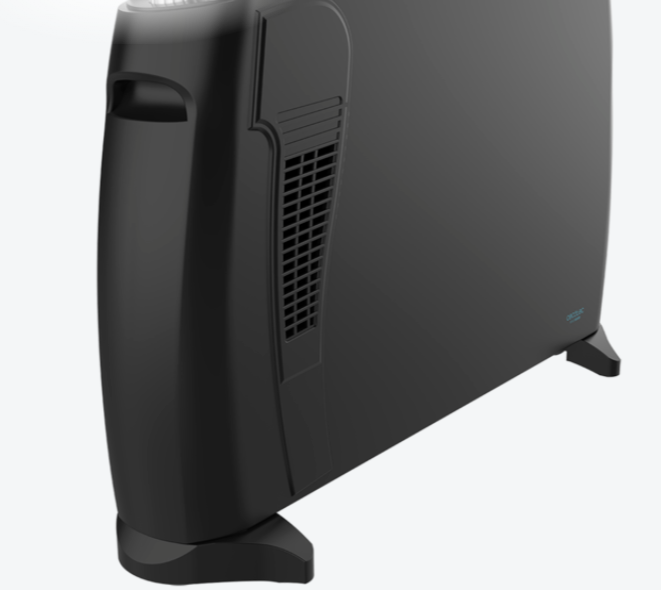 Ready Warm 6600 Turbo Convection Plus ‌Aquecedor Elétrico Baixo Consumo Turboventilador, 2000 W, Termostato regulável, 4 Modos, Suporte de pé, Proteção sobreaquecimento, Silencioso, 20 m2 Radiador convetor elétrico de 2000 W.