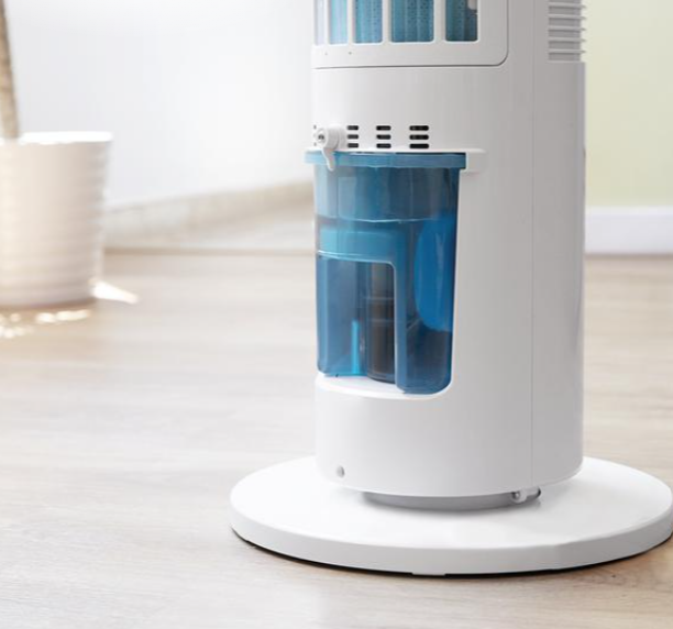 Torre fria EnergySilence 2000. Climatizador evaporativo de torre de 60 W, depósito amovível de 2 litros, 3 velocidades, oscilação de 60o, fluxo de ar 800 m3/h