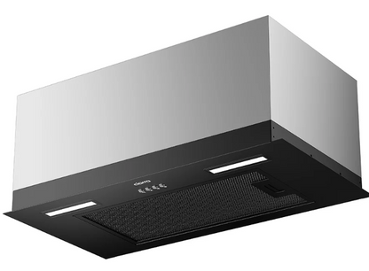 CIARRA 60cm Visor Canopy Integrated Cooker Hood Black CBCB6926A-OW