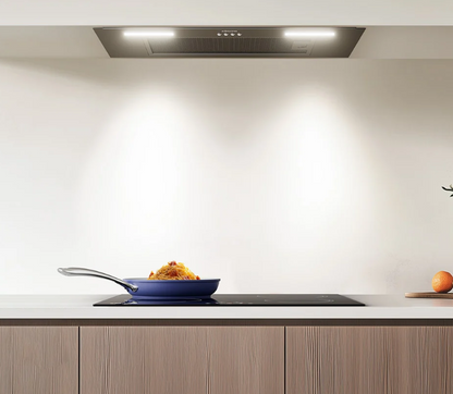 CIARRA 60cm Visor Canopy Integrated Cooker Hood Black CBCB6926A-OW