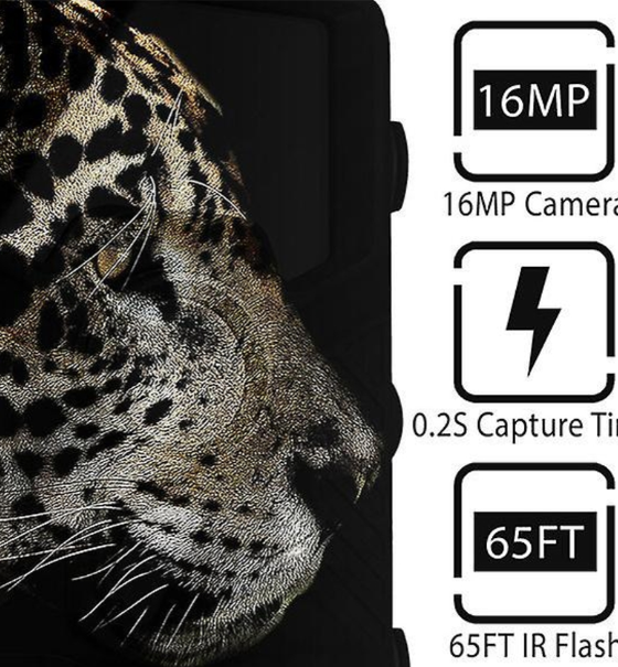 16mp Wildlife Camera 0.2s Detecção Led Flash Dia/noite Caça Vigilância Verde Yizhood