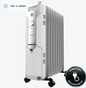 ReadyWarm 9000 Space. Aquecedor elétrico a óleo com 9 Módulos, Baixo consumo de energia, 2000 W, 3 níveis de potência, Recolhe-cabos, Sistema de segurança, Rodas, 20 m2