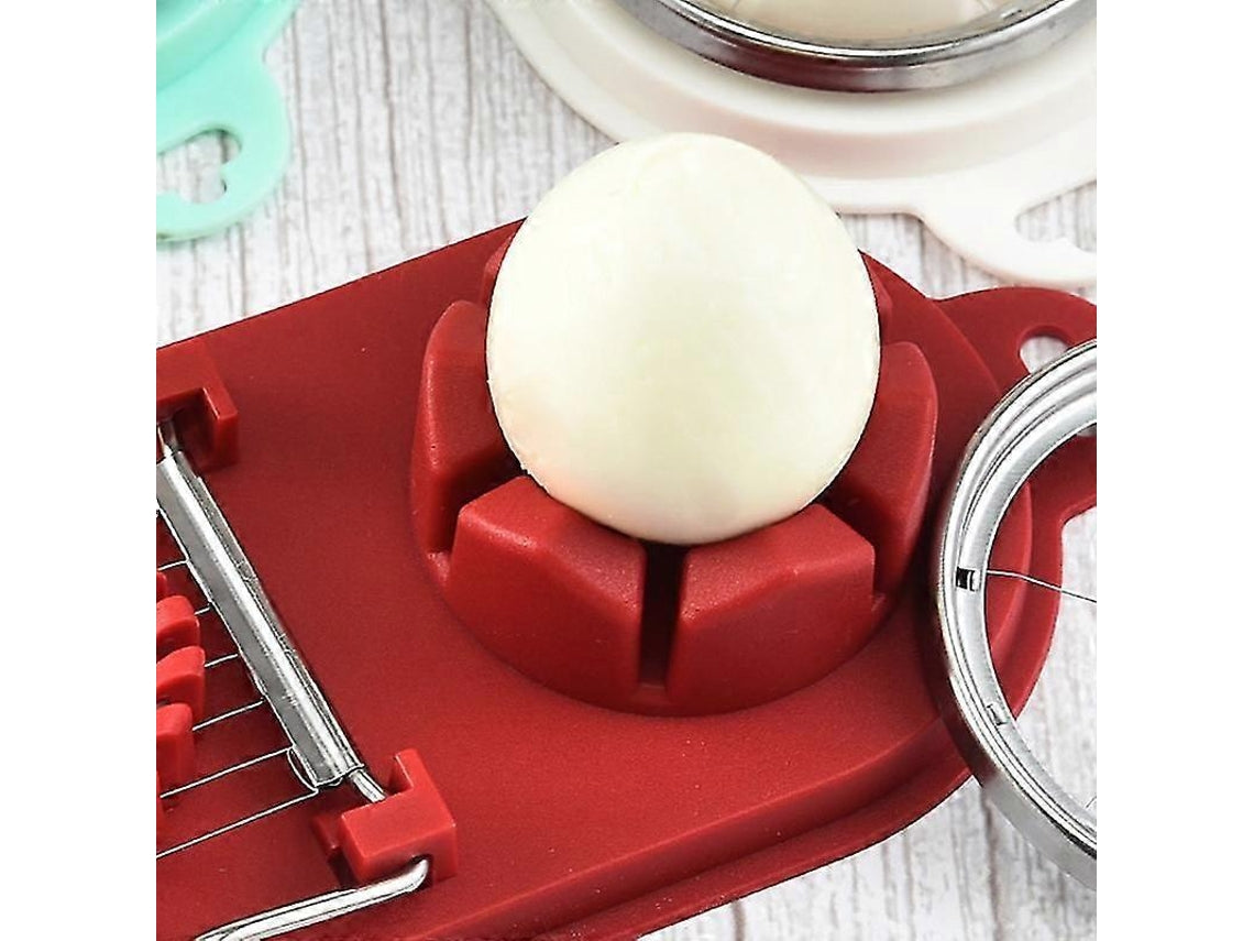 Cortador De Ovos Multifuncional 2 Em 1 Em Aço Inoxidável Para Frutas E Ovos - Acessórios De Cozinha