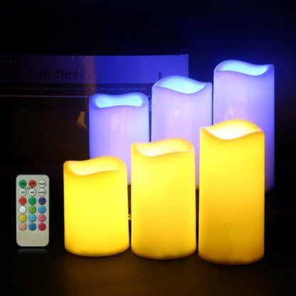 3 peças LED Vela Eletrônica Velas Sem Chama Lâmpada Velas Piscantes Operadas por Bateria com Pavio Móvel Remoto Chama Dançante Luz de Vela de Férias