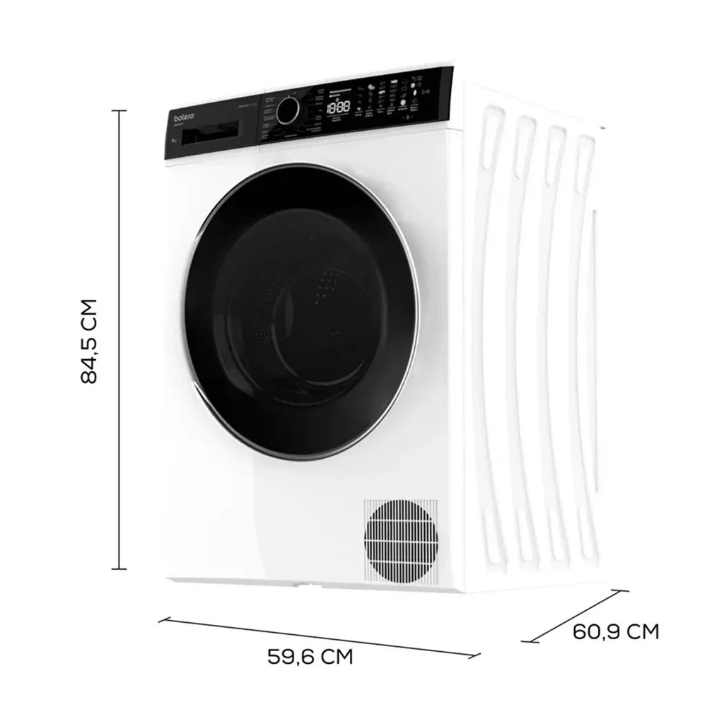 (Recondicionada) Secadora 9kg Cecotec Classe A Tecnologia Ion Flow 15 programas cuidados com a roupa