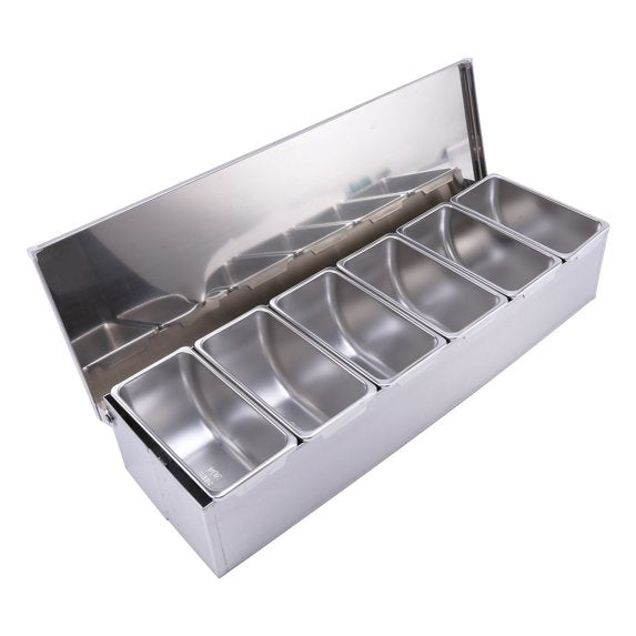Caixa para Temperos em Aço Inoxidável com Tampa – Organizador de Condimentos