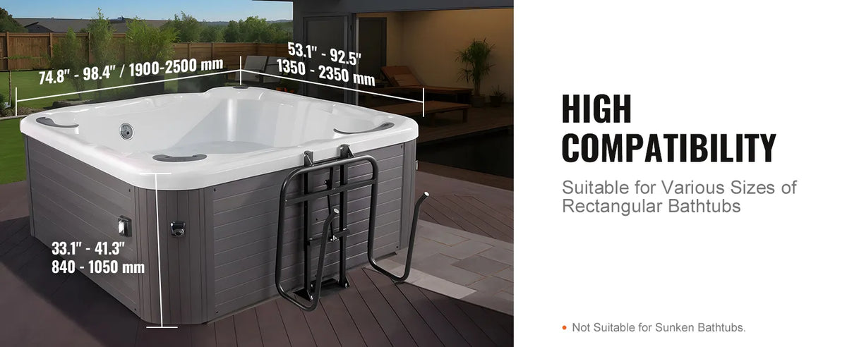 VEVOR Elevador Hidráulico para Cobertura de Jacuzzi e Spa – Ajustável 84–105 cm, 135–235 cm