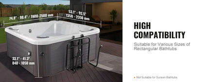 VEVOR Elevador Hidráulico para Cobertura de Jacuzzi e Spa – Ajustável 84–105 cm, 135–235 cm