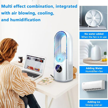 Ar Condicionado para quarto, ventilador de camping, resfriamento/umidificação do ar, três modos, 6 velocidades de vento, branco