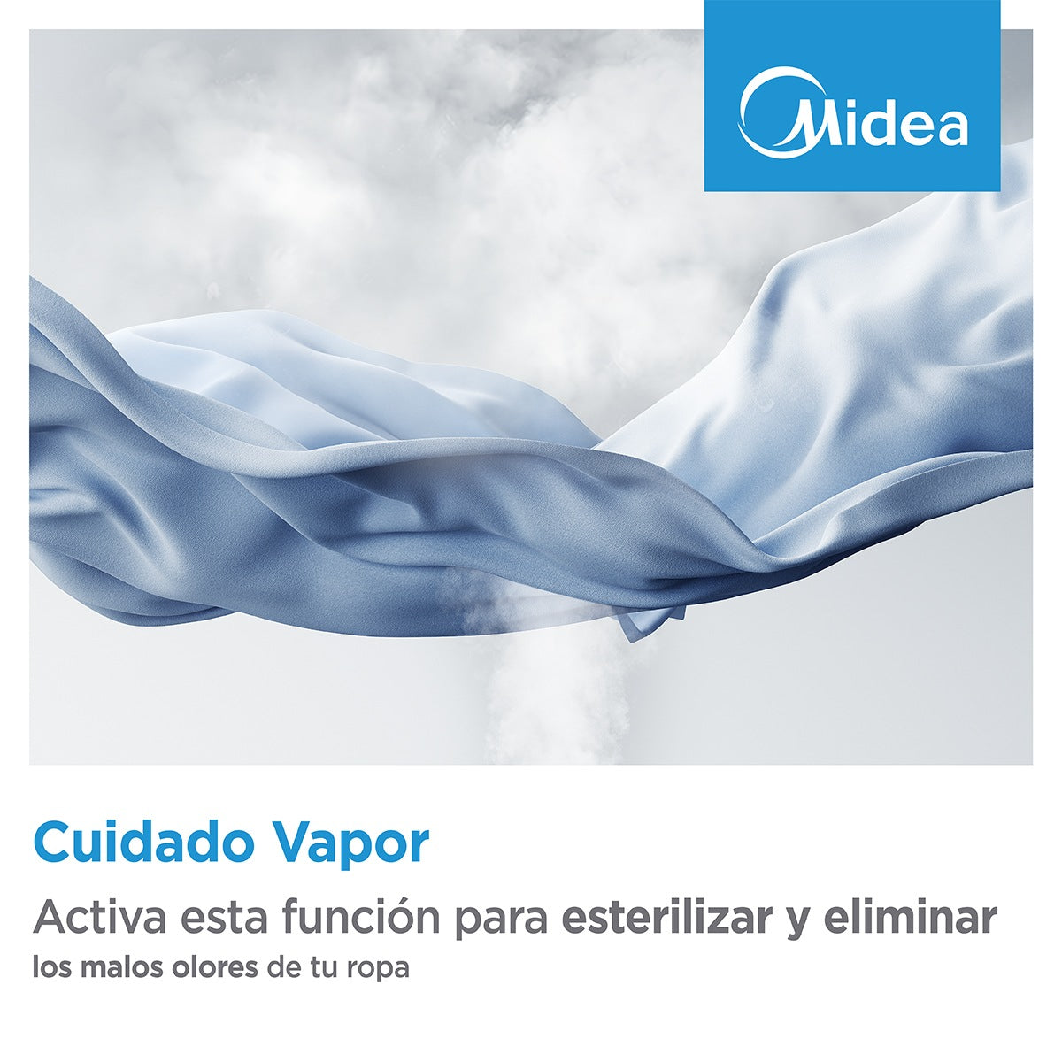 Máquina de Lavar Roupa Midea 8 kg – 1200 rpm, 15 Programas, Branca